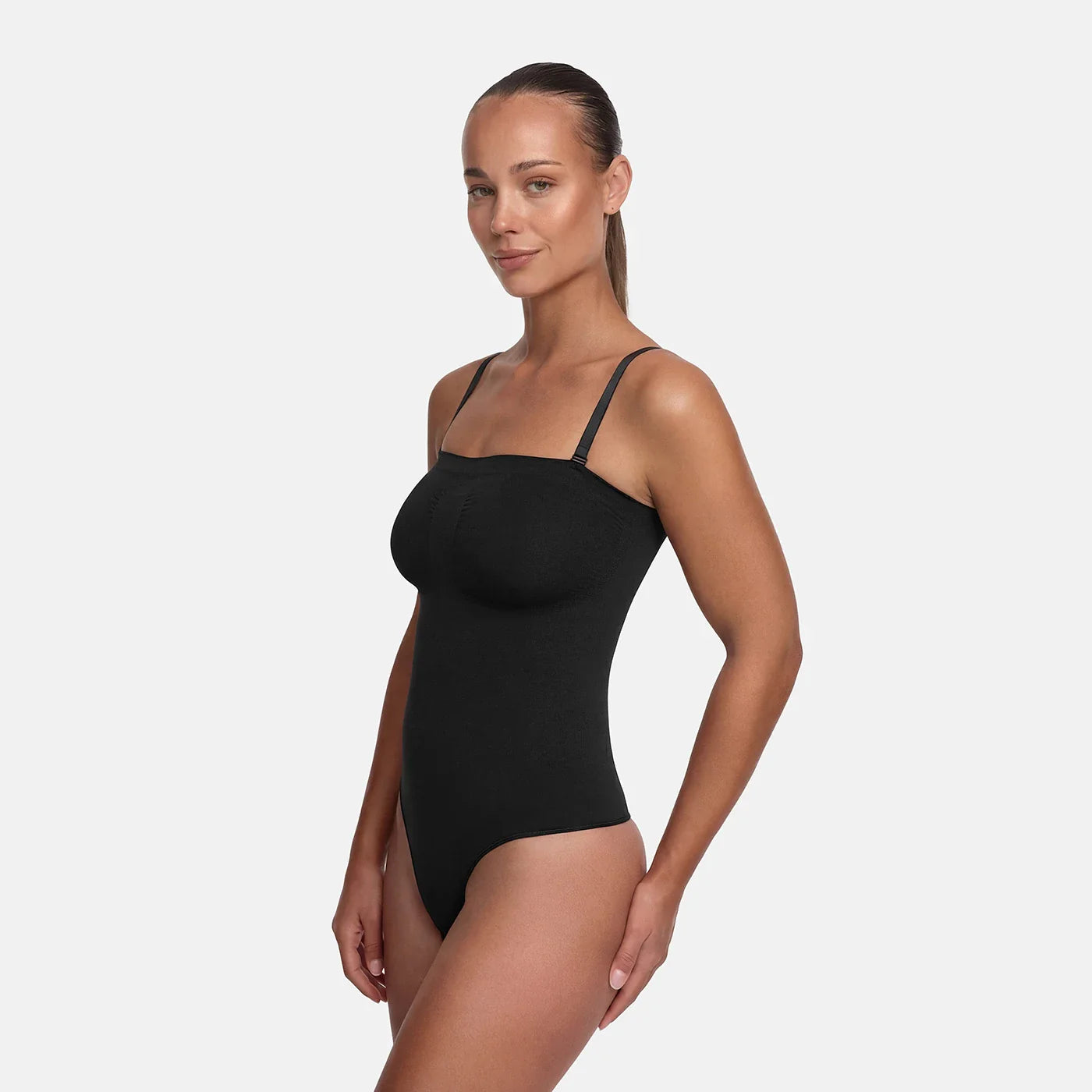 Trägerloser Bodysuit Sculpting Shapewear mit Slip