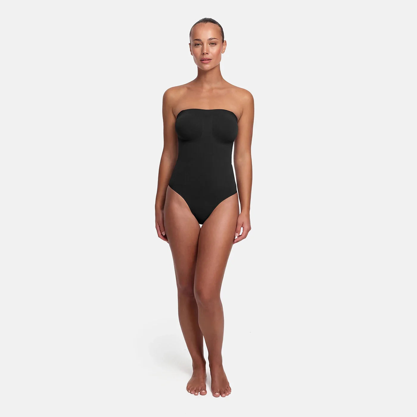 Trägerloser Bodysuit Sculpting Shapewear mit Slip