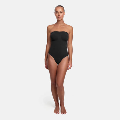 Trägerloser Bodysuit Sculpting Shapewear mit Slip