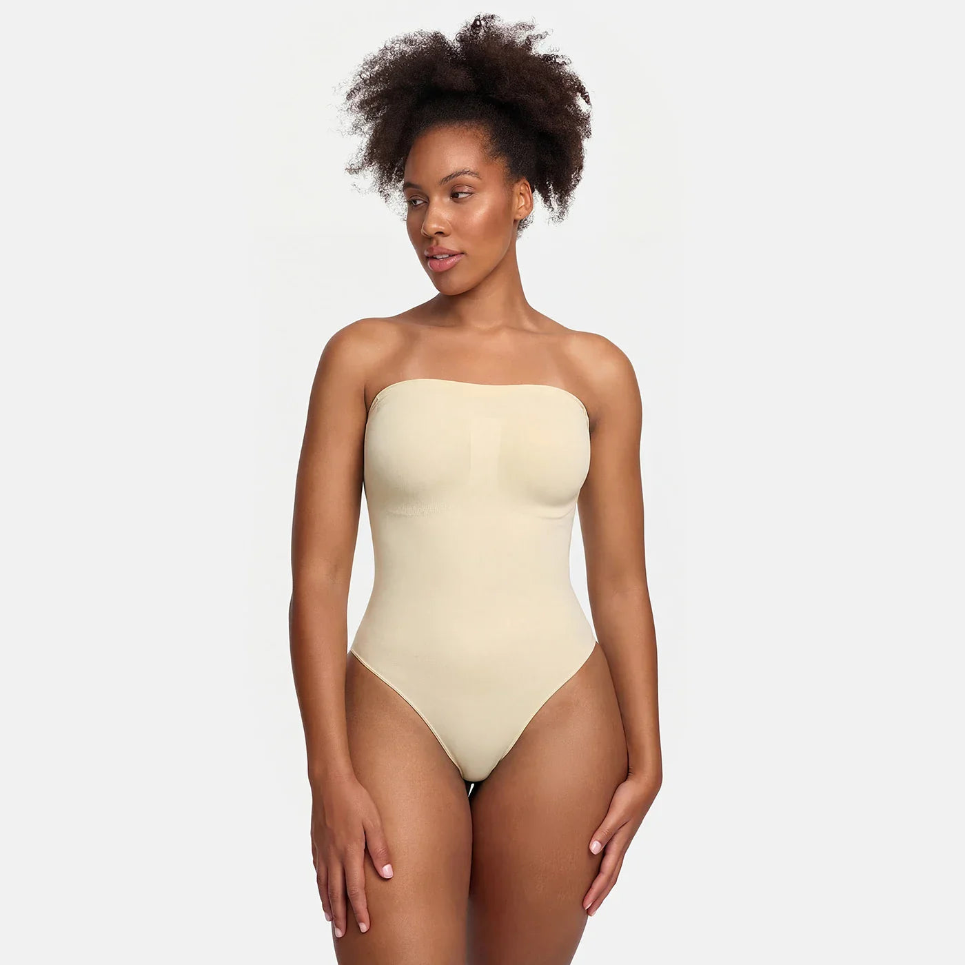 Trägerloser Bodysuit Sculpting Shapewear mit Slip