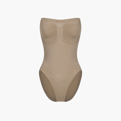 Trägerloser Bodysuit Sculpting Shapewear mit Slip