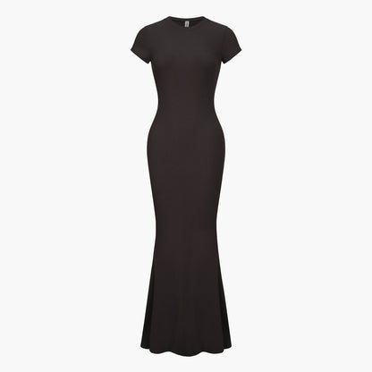 Ribbed T-Shirt Maxikleid