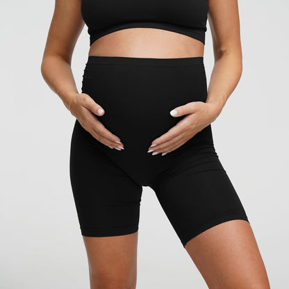 Seamless Umstandsshorts mit hohem Bund