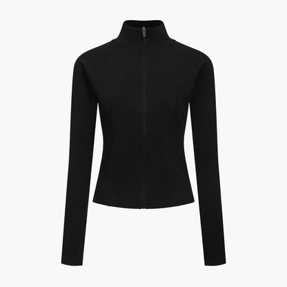 Cotton Body Fitted Zipper Jacke