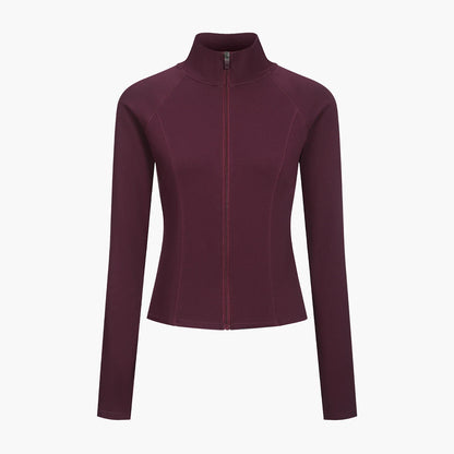 Cotton Body Fitted Zipper Jacke