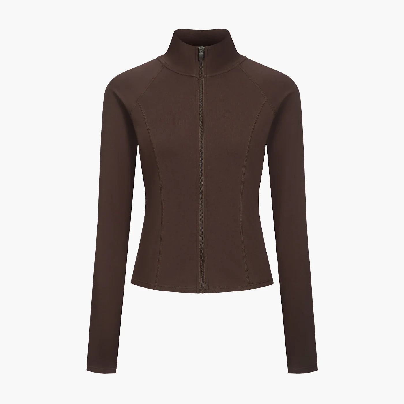 Cotton Body Fitted Zipper Jacke